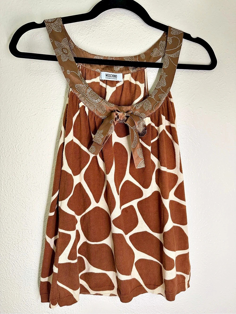 Moschino Giraffe Print top Size Medium